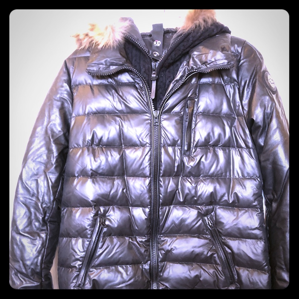 New Rud by Rudsak Black Cleo Down - Real w/Rabbit